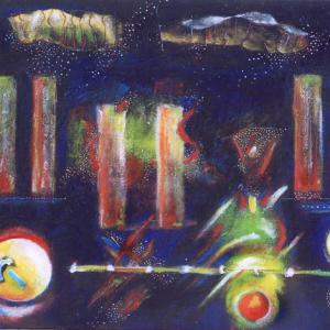 THE TOWERS WON'T LEAVE 32"X28"_2002
